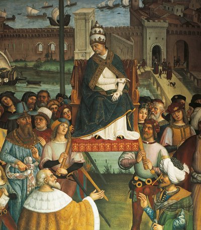 Pío II (detalle) de Bernardino di Betto Pinturicchio