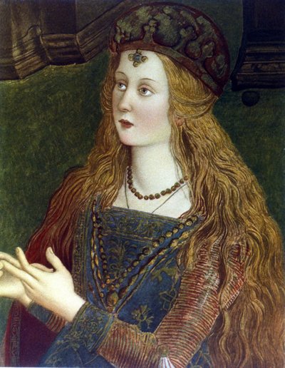 Retrato de Lucrecia Borgia de Bernardino di Betto Pinturicchio