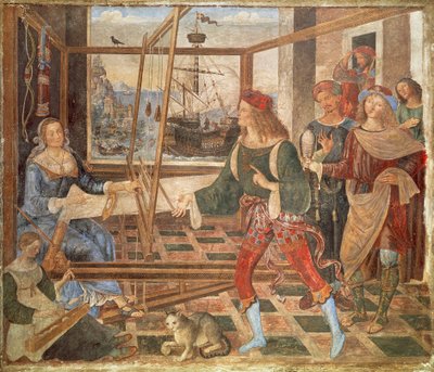 El regreso de Ulises a Penélope de Bernardino di Betto Pinturicchio