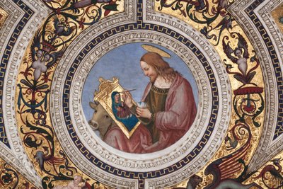 San Lucas, detalle de Los Cuatro Evangelistas (fresco) de Bernardino di Betto Pinturicchio