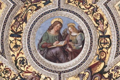 San Mateo, (detalle) de Los Cuatro Evangelistas (fresco) de Bernardino di Betto Pinturicchio
