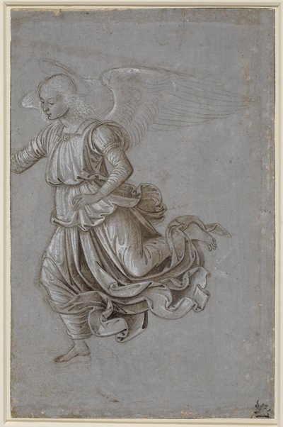 Estudio de un ángel volador de Bernardino di Betto Pinturicchio