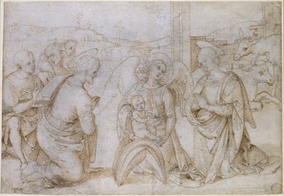 La adoración de los pastores de Bernardino di Betto Pinturicchio