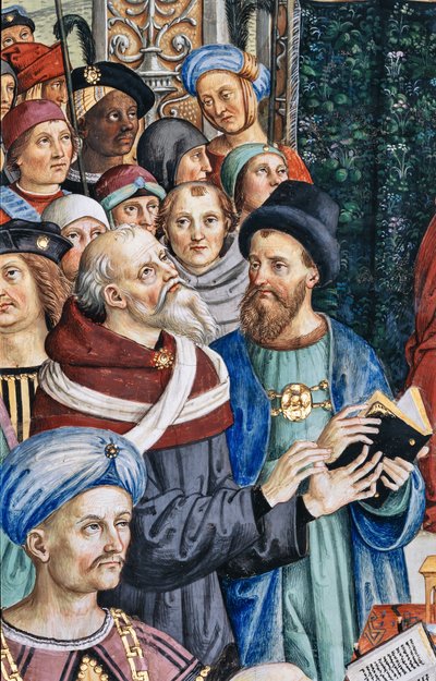 La Biblioteca Piccolomini, pared suroeste: "Pío II preside la Dieta de Mantua, el 1 de junio de Bernardino di Betto Pinturicchio