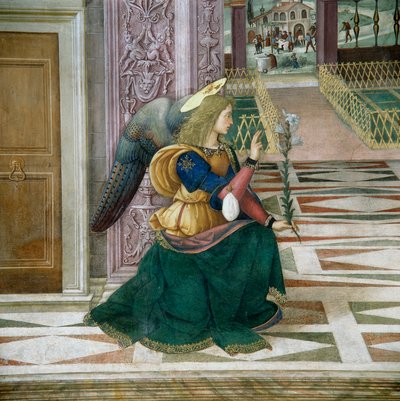 El arcángel Gabriel (detalle) de Bernardino di Betto Pinturicchio