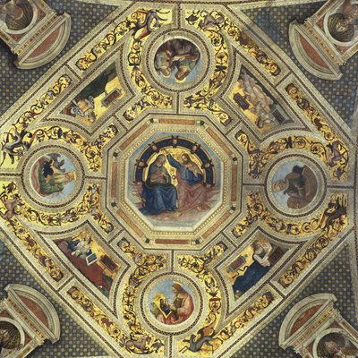 Bóveda del Presbiterio, Santa Maria del Popolo, Roma, c.1484-92 de Bernardino di Betto Pinturicchio