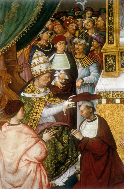 Vie du pape Pio (Pastel) II (Enea Silvio Piccolomini) de Bernardino di Betto Pinturicchio