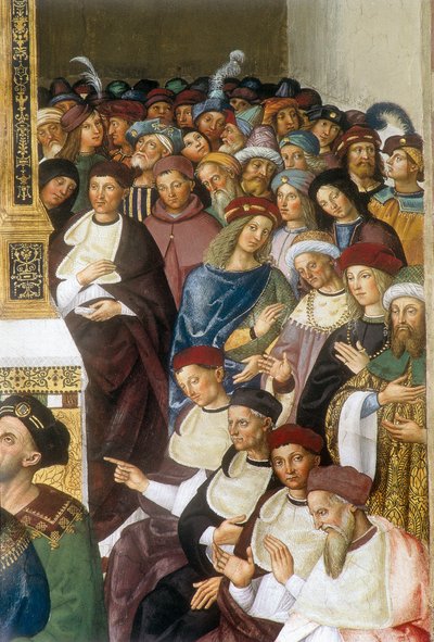 Vie du pape Pio (Pastel) II (Enea Silvio Piccolomini) de Bernardino di Betto Pinturicchio
