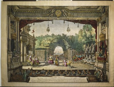 Ballet Le Turc Généreux en el Burgtheater de Viena, 1758 de Bernardo Bellotto