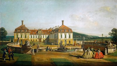 El palacio imperial de Schlosshof, lado del patio de honor de Bernardo Bellotto