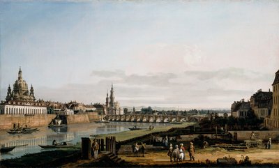 Dresde desde la orilla derecha del Elba, por encima del puente Augustus de Bernardo Bellotto
