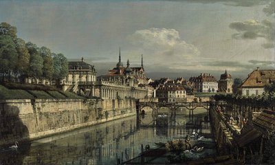 Alemán: Dresden, am Zwinger Vista del foso del Zwinger de Bernardo Bellotto