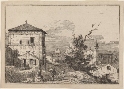 Paisaje con un árbol muerto de Bernardo Bellotto