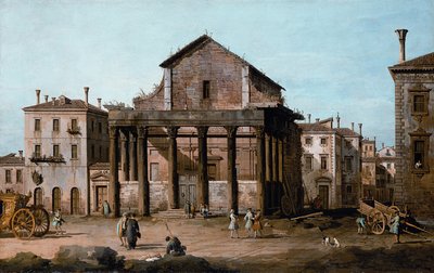 Roma - El Templo de Antonino y Faustina en el Foro, c.1742-43 de Bernardo Bellotto
