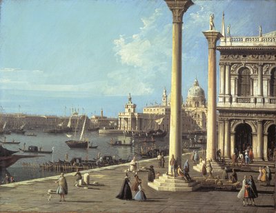 El Bacino di San Marco y la Iglesia de Santa Maria della Salute, Venecia, desde la Piazzetta de Bernardo Bellotto