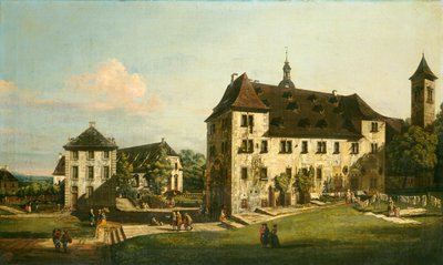 La fortaleza de Königstein: Patio con el Magdalenenburg de Bernardo Bellotto