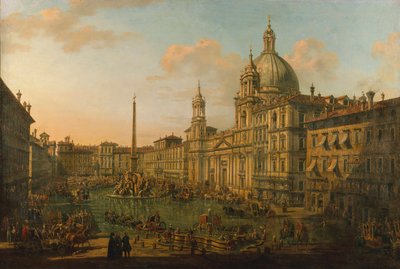 La Piazza Navona en Roma de Bernardo Bellotto