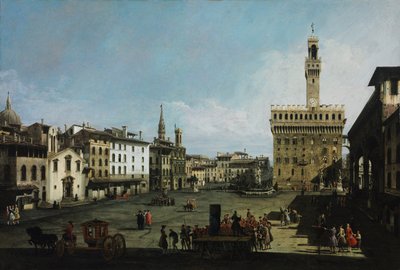 La Piazza della Signoria en Florencia, 1742 de Bernardo Bellotto