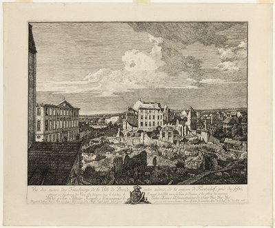 Las Ruinas del Suburbio Pirnaischer con el Palais Fürstenhof de Bernardo Bellotto