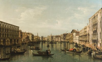 Vista del Gran Canal con los Palacios Foscari y Moro Lin de Bernardo Bellotto