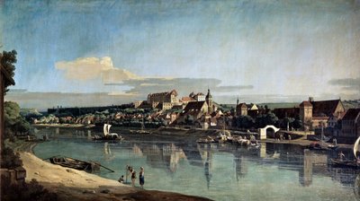 Vista de Pirna desde la orilla derecha del Elba, c1753 de Bernardo Bellotto