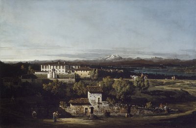 Vista de Villa Perabò, luego Melzi, en Gazzada de Bernardo Bellotto