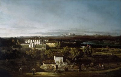 Vista de Villa Perabò, luego Melzi, en Gazzada, 1744 de Bernardo Bellotto