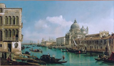Vista del Gran Canal: Santa Maria della Salute y la Dogana desde Campo Santa Maria Zobenigo de Bernardo Bellotto