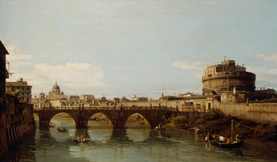 Vista del Tíber en Roma con el Castel Sant