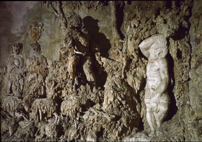 Vista interna de la cueva de Boboli. (detalle) 1583-1588 de Bernardo Buontalenti