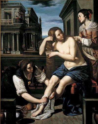 Betsabé en su baño, ca 1637 de Bernardo Cavallino