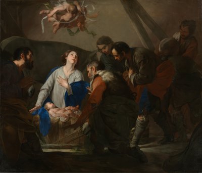 Bernardo Cavallino / La Adoración de los pastores, c. 1650 de Bernardo Cavallino