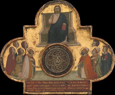 Christus auf dem Thron mit Heiligen de Bernardo Daddi