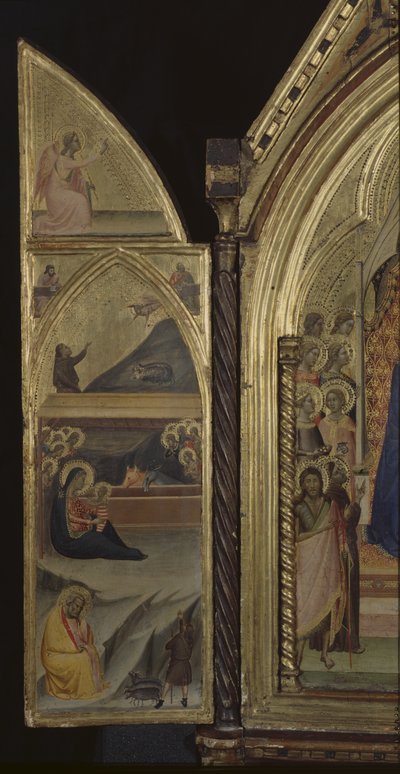 Natividad (panel izquierdo) de Bernardo Daddi