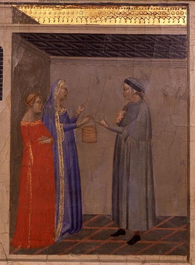 Panel de predela que representa una escena de 