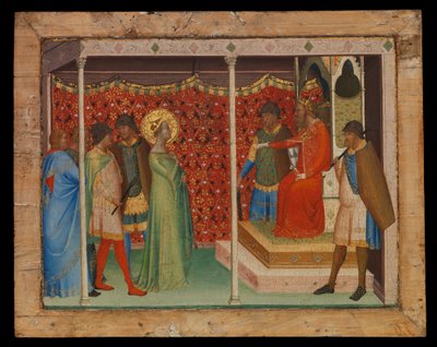 Santa Reparata ante el emperador Decio, c.1338-40 (temple sobre madera) de Bernardo Daddi