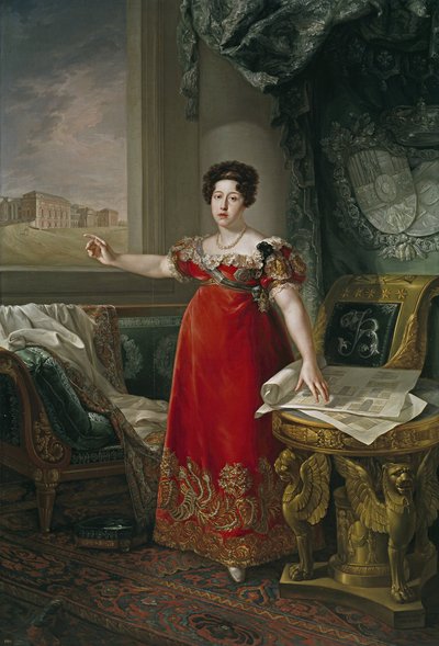 María Isabel de Portugal (1797-1818) frente al Museo del Prado de Bernardo Lopez y Piquer