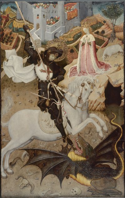 San Jorge matando al dragón, 1434-35 de Bernardo Martorell