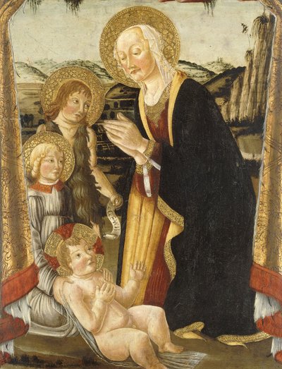 La Madonna y el Niño con el Infante San Juan Bautista y un ángel de Bernardo Rosselli