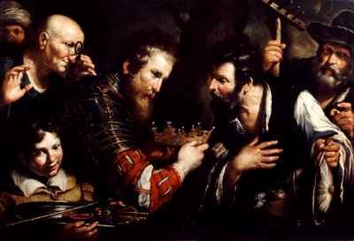 Alejandro Magno restaurando el trono usurpado por Abdolomino, siglo XVII de Bernardo Strozzi