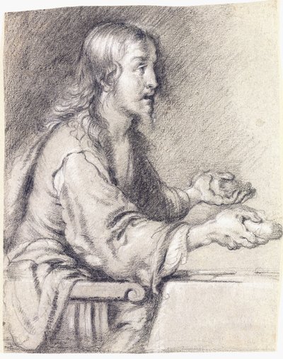 Cristo en Emaús presentando el pan de Bernardo Strozzi