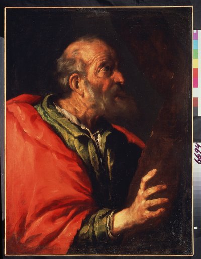 Cabeza de un anciano, apóstol Pedro? de Bernardo Strozzi