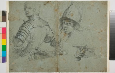 Estudio de joven en armadura de Bernardo Strozzi