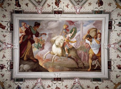 La muerte de Marco Curcio, Villa Centurione, Sampierdarena, 1613-15 de Bernardo Strozzi