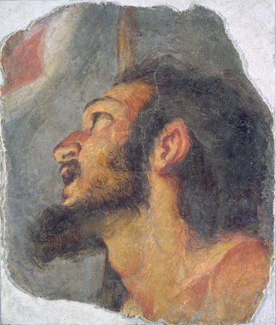 La Cabeza de San Juan Bautista, fragmento de un fresco de Bernardo Strozzi