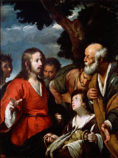 El milagro de los cinco panes y dos peces, después de 1630 de Bernardo Strozzi