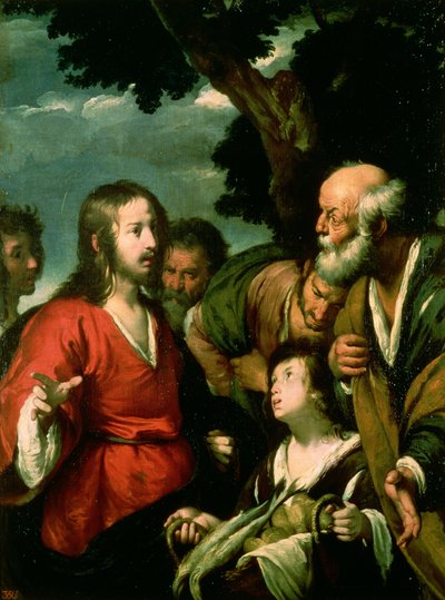 El Milagro de los Panes y los Peces, c.1630 de Bernardo Strozzi
