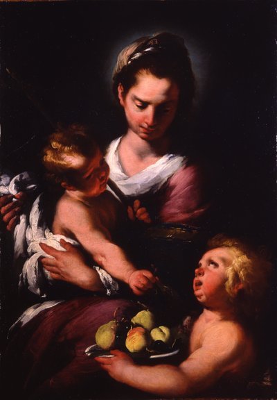 La Virgen y el Niño con el Niño San Juan de Bernardo Strozzi