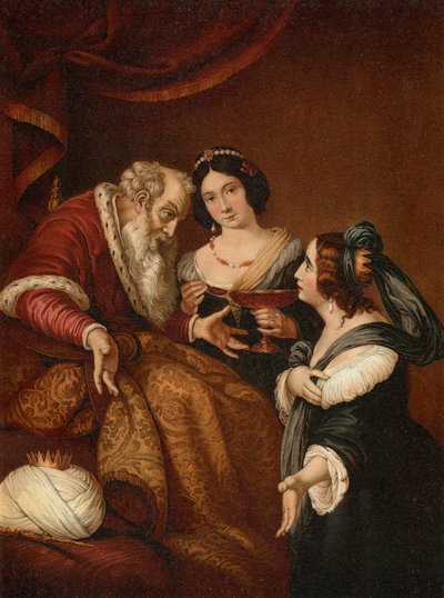 Ester suplica misericordia a Asuero de Bernardo after Strozzi