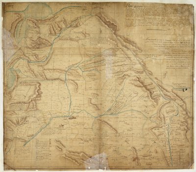 Mapa de la mayor parte de Nuevo México y una parte de la Alta California de Bernardo de Miera y Pacheco